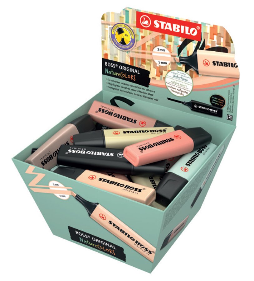 EAN 4006381603188 - STABILO BOSS ORIGINAL NatureCOLORS marcador 30 pieza(s) Punta de cincel Beige, Negro, Marrón, Coral, Gris imagen 1