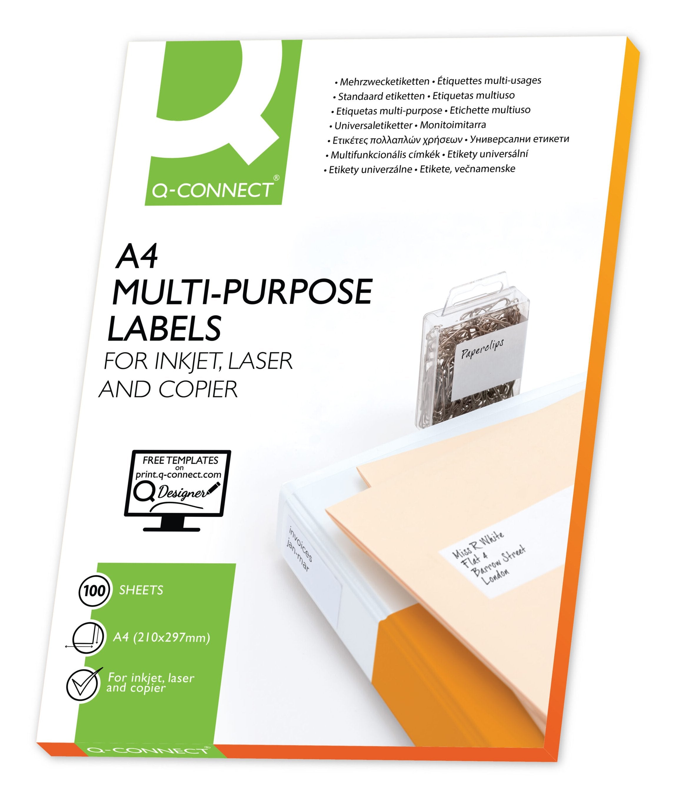 Etykiety Q-Connect 105 X 48 Mm