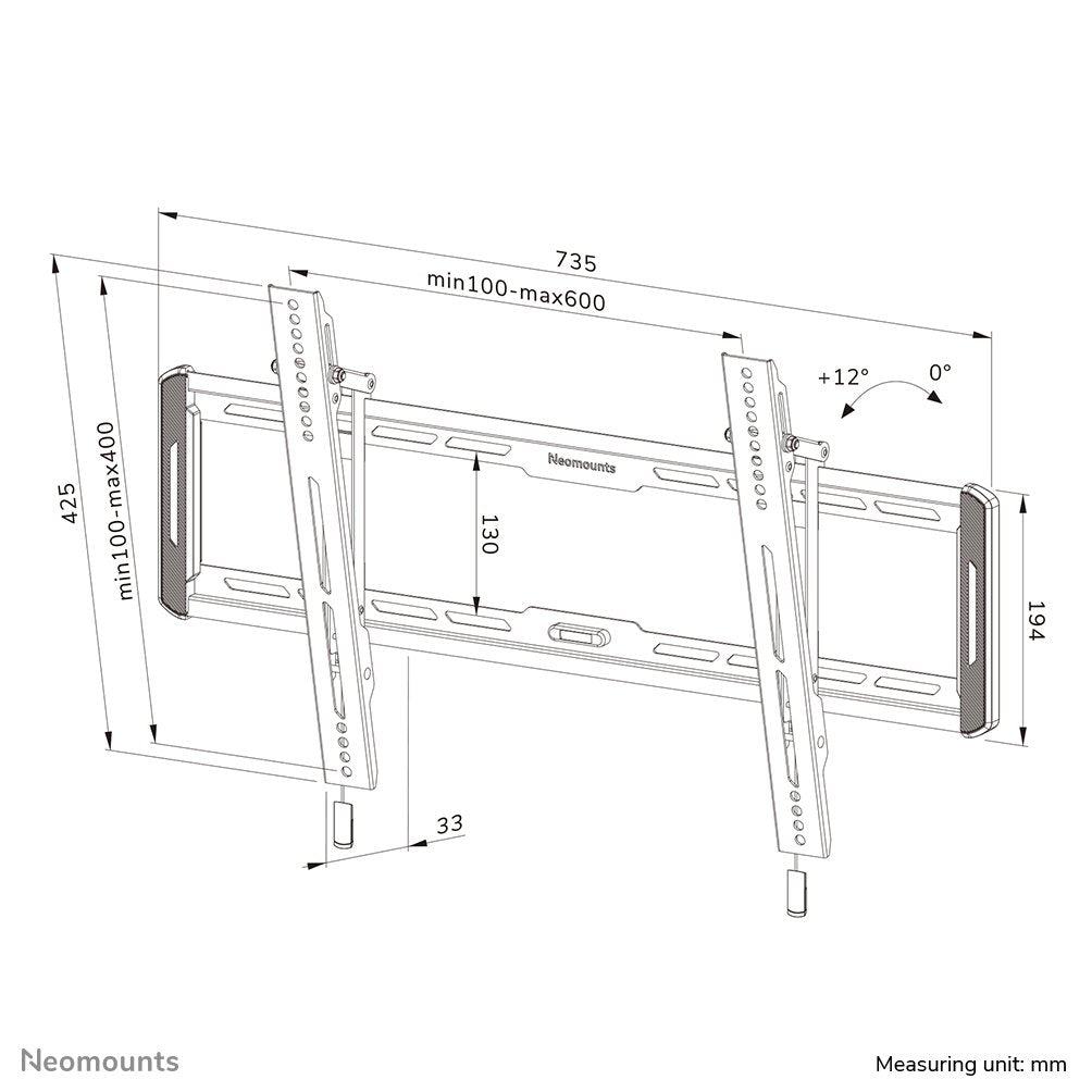 EAN 8717371448738 - Neomounts WL35-550BL16 soporte para TV 2,18 m (86") Negro imagen 20