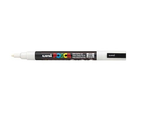 Posca Marcador Pc-3m Punta Cónica 0,9 - 1,3 Mm Blanco