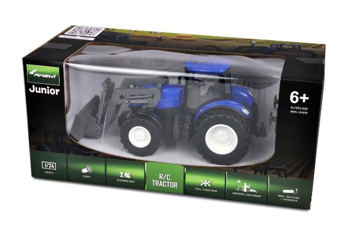 Amewi Rc Traktor Mit Räum-Schiebeschild Liion 500mah Azul/6+