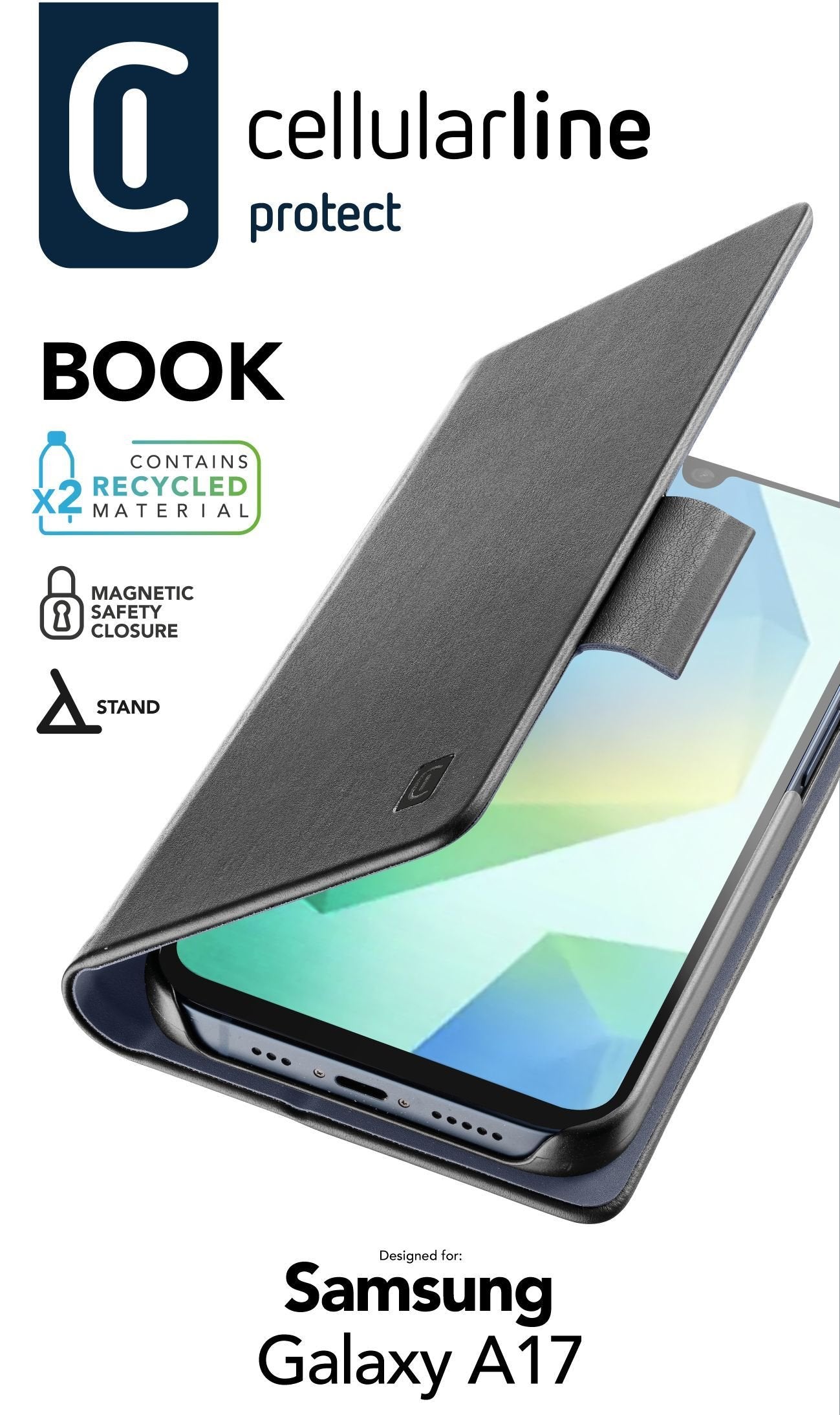 Cellularline Book Case Fr Samsung A17 5g Black