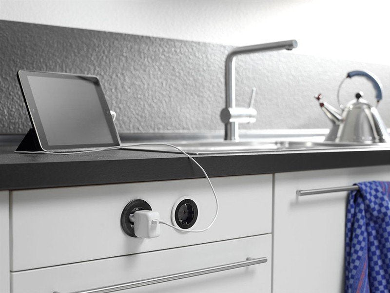 Bachmann Pix Con De Contacto De Protección, Plástico, Negro, Cable De 2,0 M