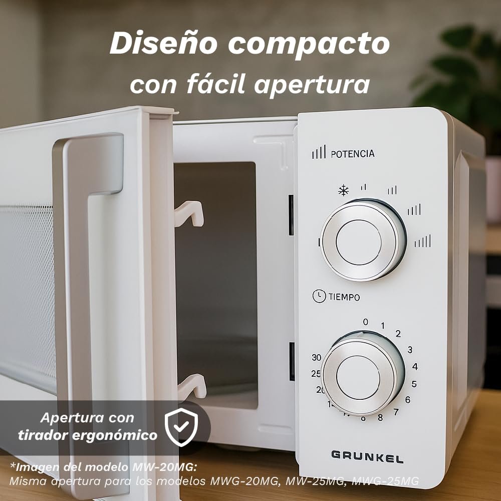 EAN 8426156018973 - Grunkel MWG-25MG microondas Blanco Microondas con grill Encimera 25 L 900 W imagen 6