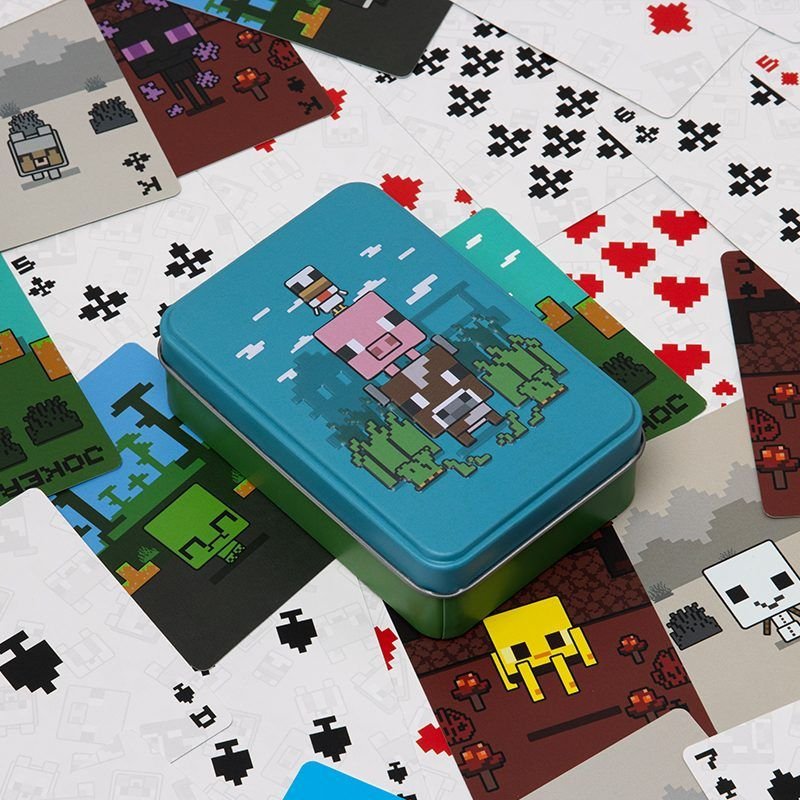 Baraja De Cartas En Caja Metálica Paladone Minecraft