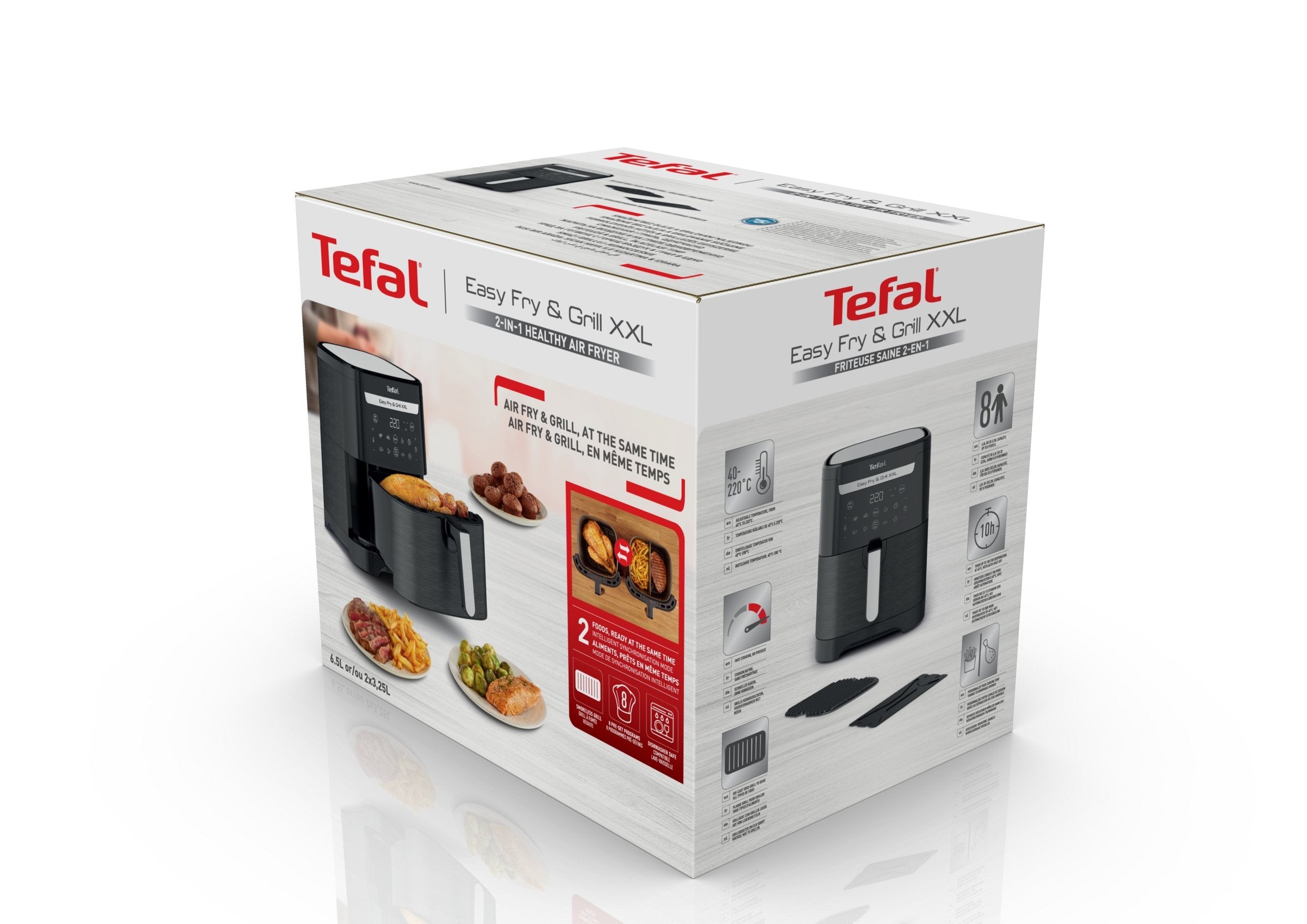 Tefal Ey8018 Easy Fry & Grill Xxl Heiáluftfritteuse Schw