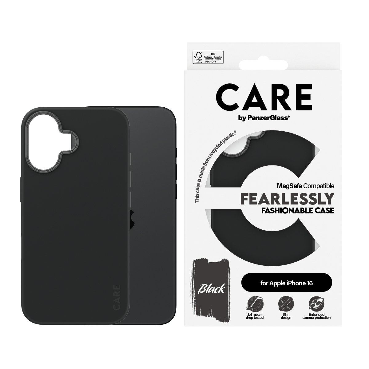 EAN 5715685004438 - PanzerGlass CARE™ by ® Case Black w. MagSafe iPhone 16 funda para teléfono móvil Negro imagen 2