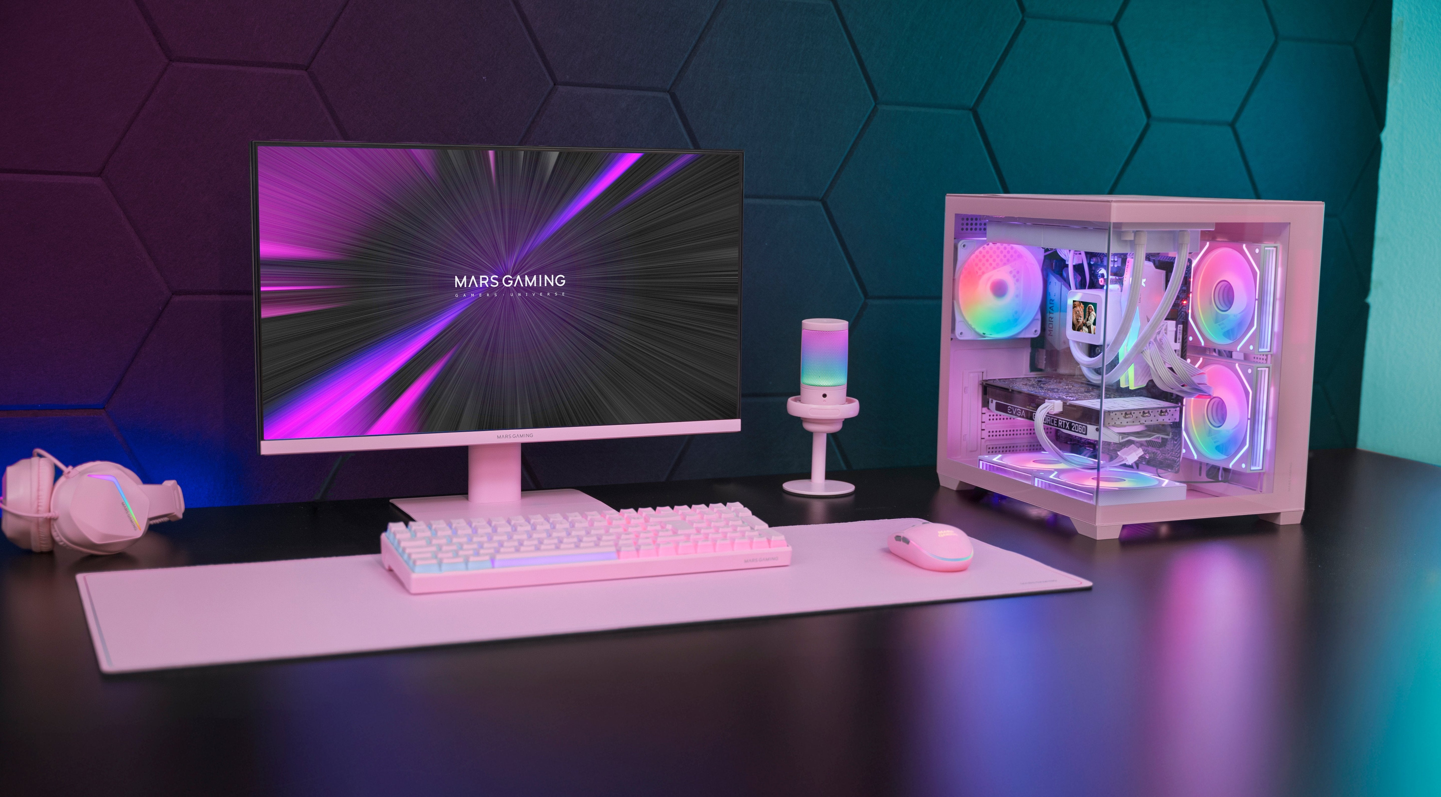 Monitor Gaming Mv-24 Slim 24''Ips Fhd Hdr10, 1ms Mprt, 120hz/ Hdmi, Displayport, Jack 3.5mm Y Altavoces Integrados Rosa Mars