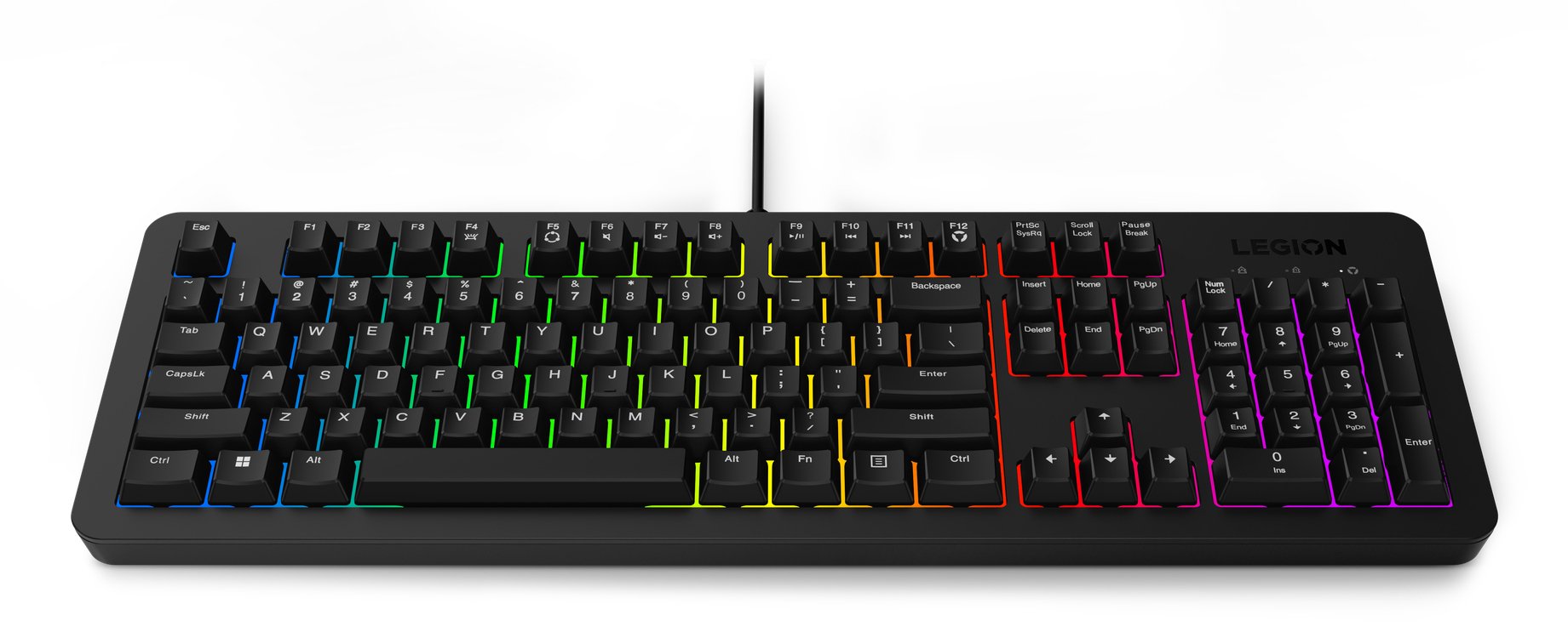 EAN 0195892097143 - Lenovo K310 teclado Juego USB Inglés de EE. UU. Negro imagen 2
