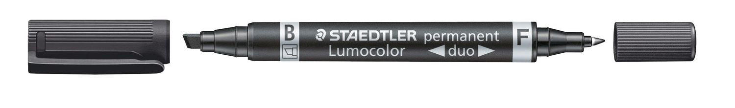 Staedtler Marcador De Dos Puntos Lumocolor Permanente Negro 10 Piezas