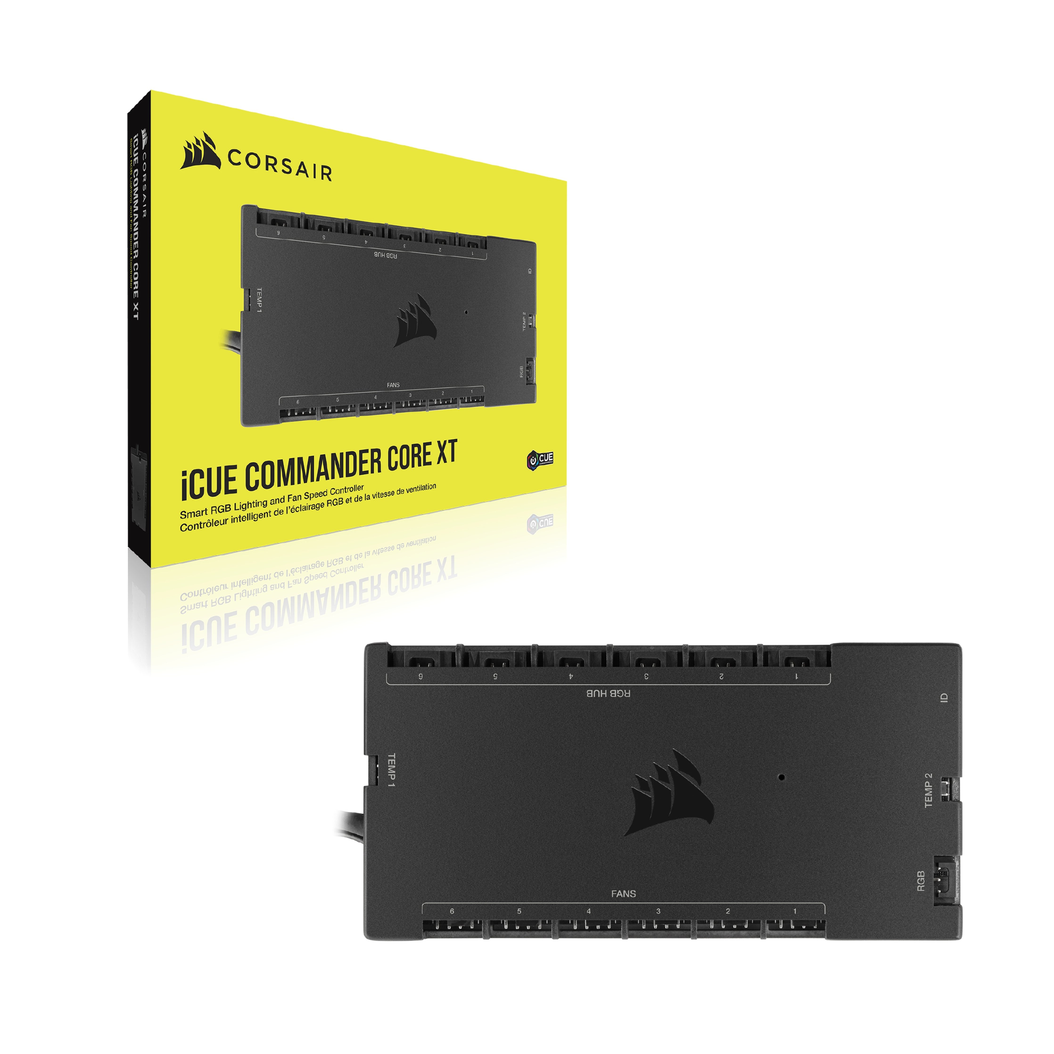 Corsair Icue Commander Core Xt Controlador De Velocidad De Ventilador 6 Canales Negro