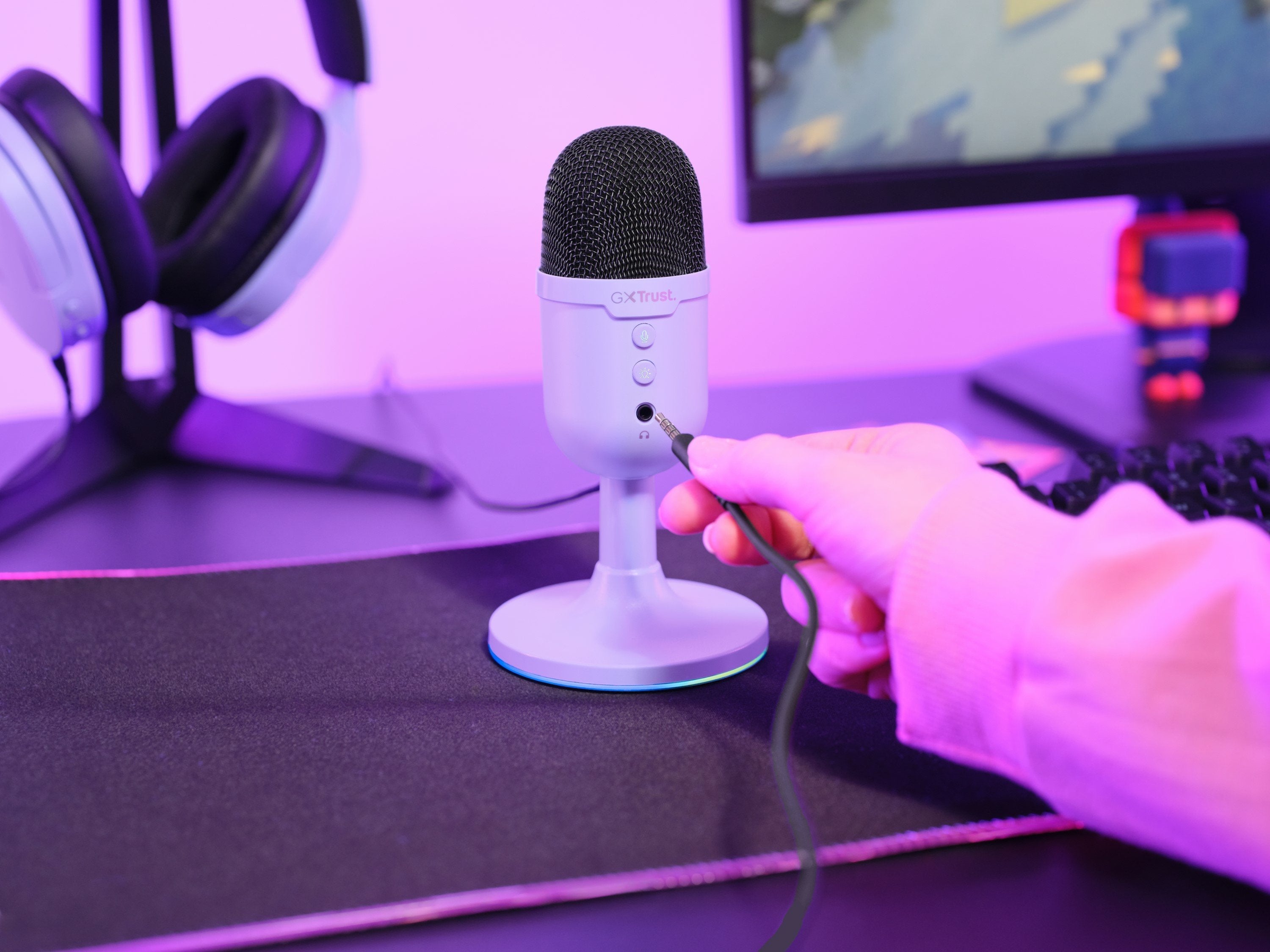 EAN 8713439253757 - Trust GXT 234P Yunix Púrpura Micrófono de superficie para mesa imagen 9