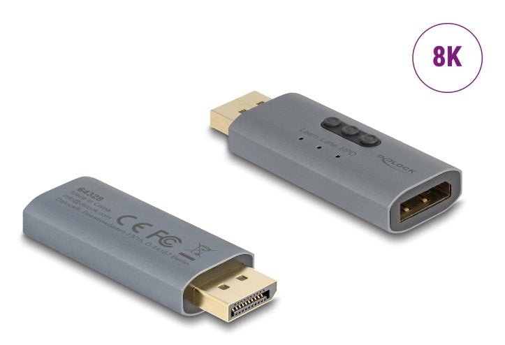 EAN 4043619643288 - DeLOCK 64328 cambiador de género para cable DisplayPort Antracita imagen 1