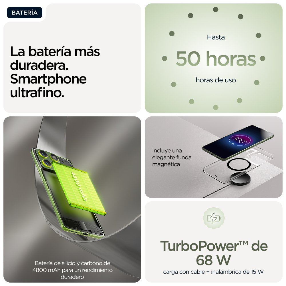 EAN 0840493608020 - Motorola edge 70 17 cm (6.7") SIM doble Android 16.0 5G USB Tipo C 12 GB 512 GB 4800 mAh Verde imagen 14