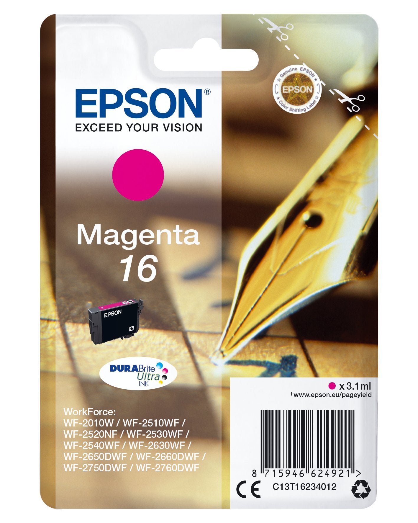EAN 8715946624938 - Epson Pen and crossword C13T16234022 cartucho de tinta 1 pieza(s) Original imagen 1