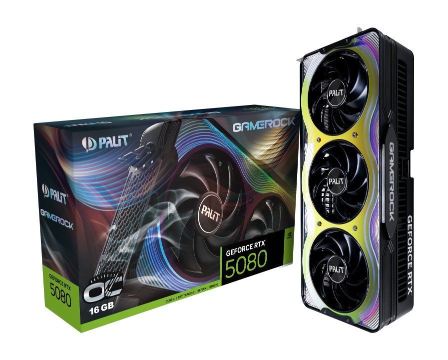Palit Rtx5080 Gamerock Oc 16gb Gddr7 Hdmi 3xdp
