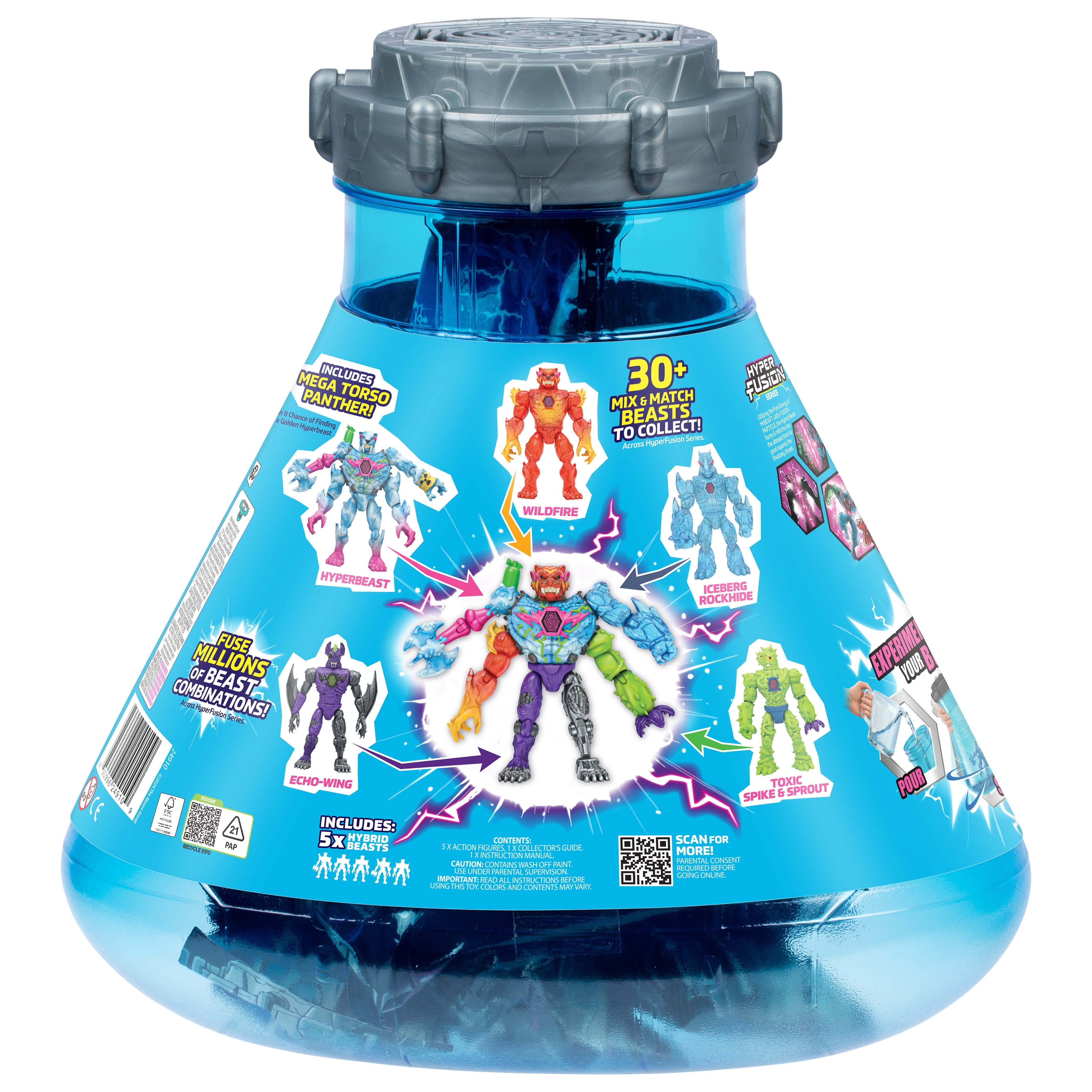 Moose Toys Ltd. Mrbeast Lab Hybrids 5 Pack (Hyper Fusion Lab) (Sortierter Artikel) 24910