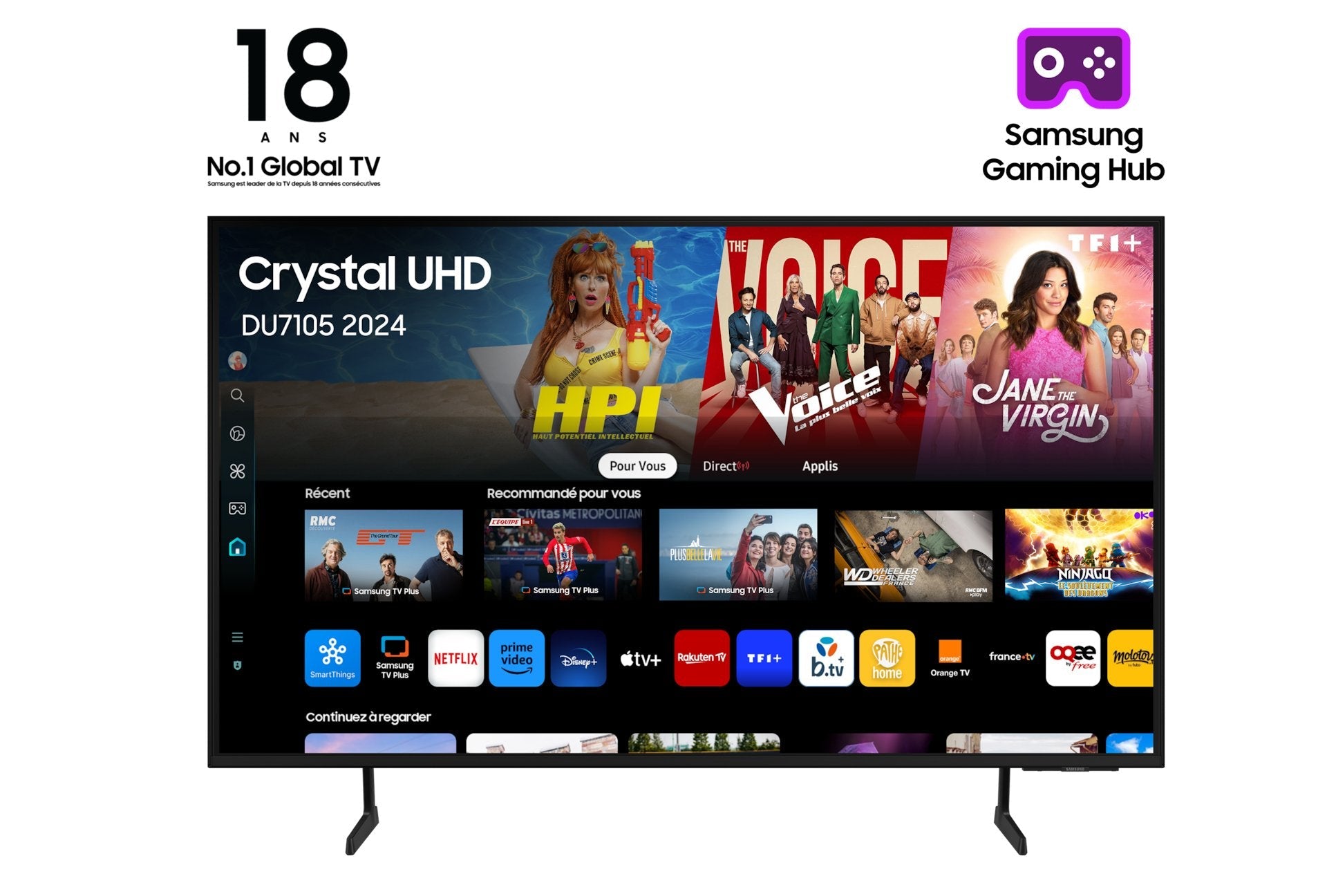 Samsung Tu55du7105 Televisor Smart Tv 55" Direct Led Uhd 4k Hdr
