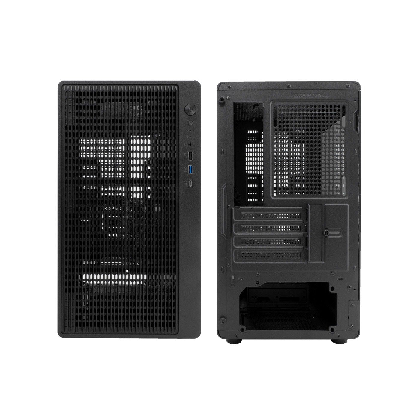 Coolbox Caja Microatx Gm350 Darkface Gpu Max 315mm Cristal Templado Liquida 240mm Usb-C Negra
