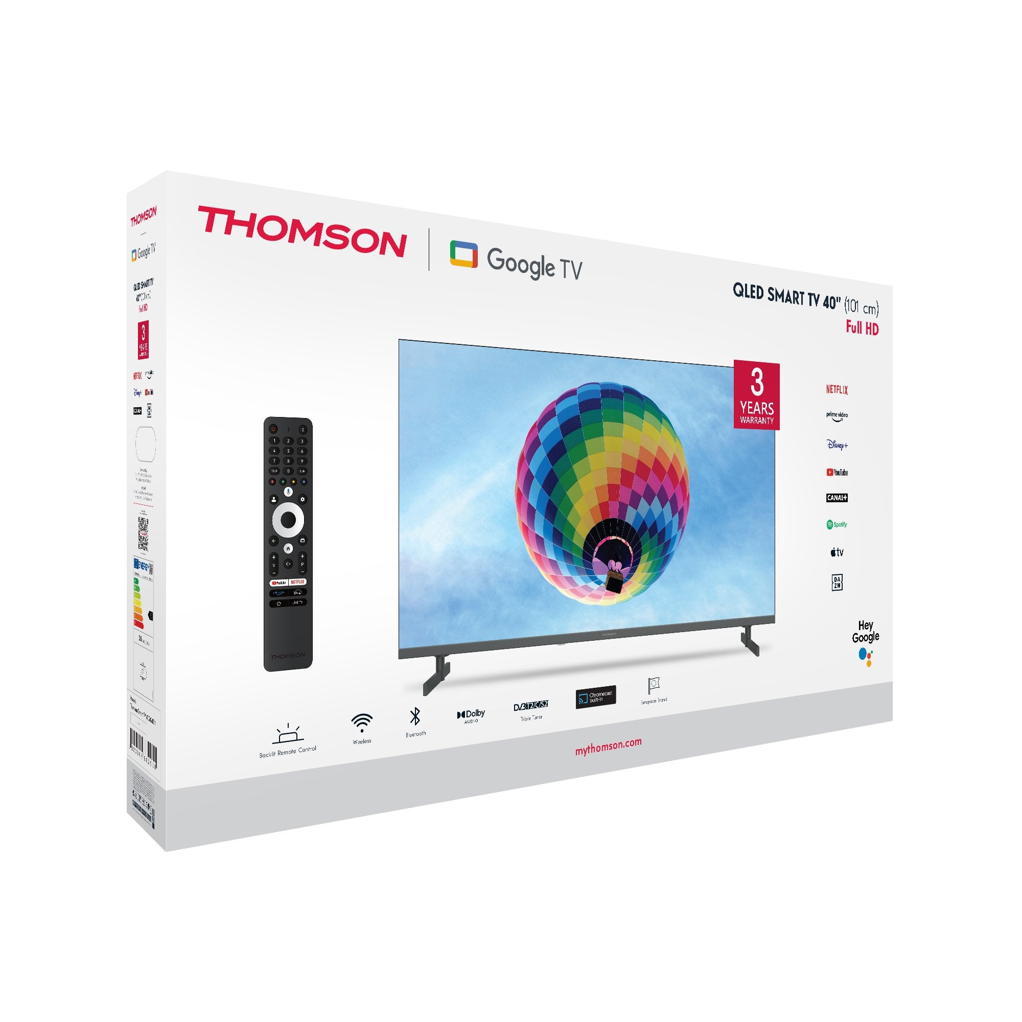 EAN 9120106662931 - Thomson Q70 Series 40QG4S14 Televisor 101,6 cm (40") Full HD Smart TV Wifi Gris imagen 10