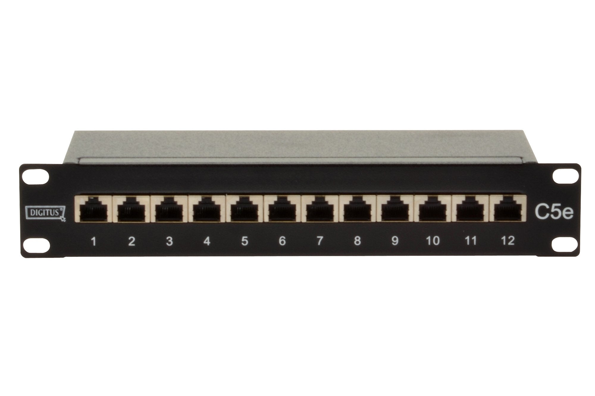 Patch Panel Digitus Cat5e 12port 1u Blindado, Negro, 10 ''