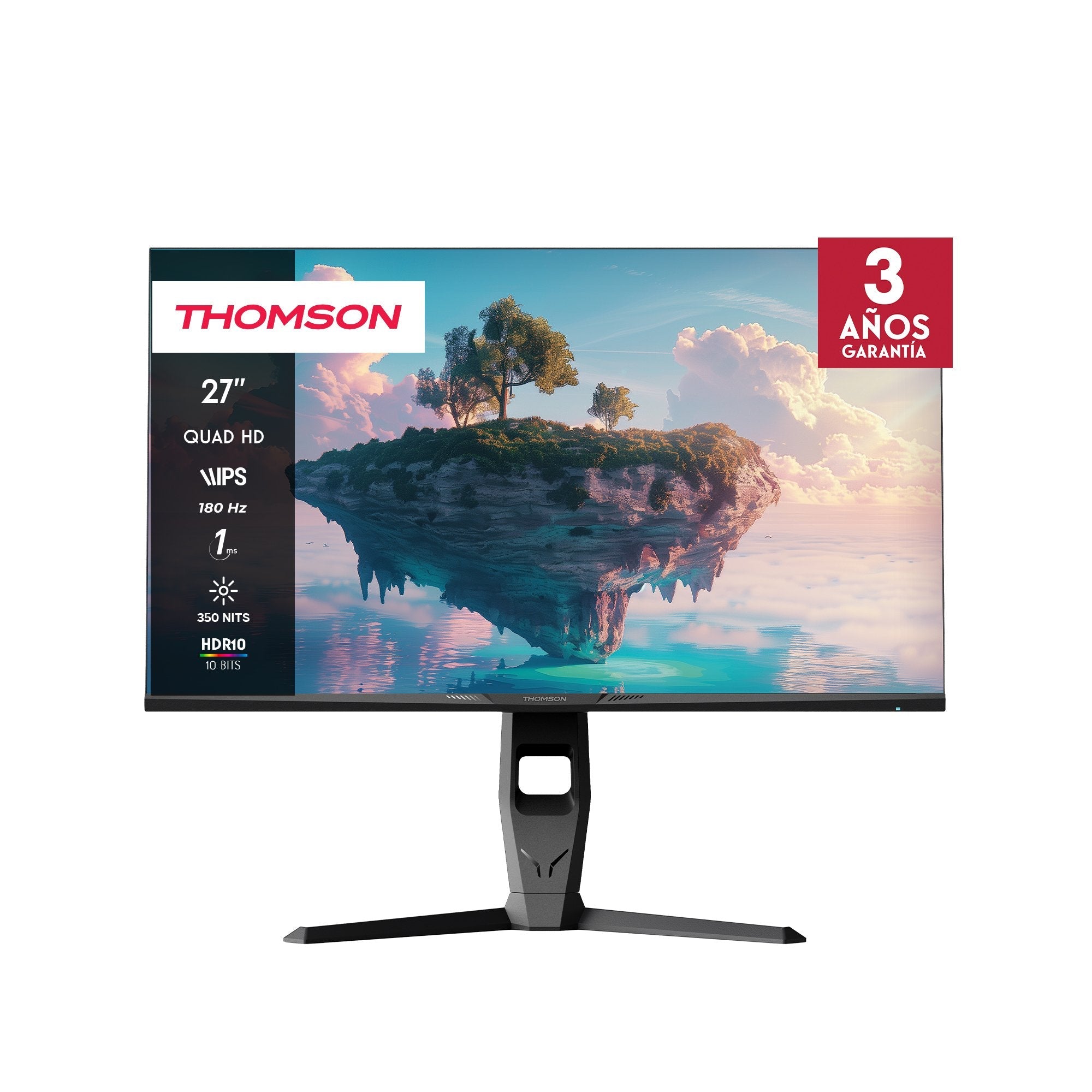 Monitor Thomson Gaming 27"Qhd 2560x1440 180hz 1ms 2*Hdmi/2*Dp Gris
