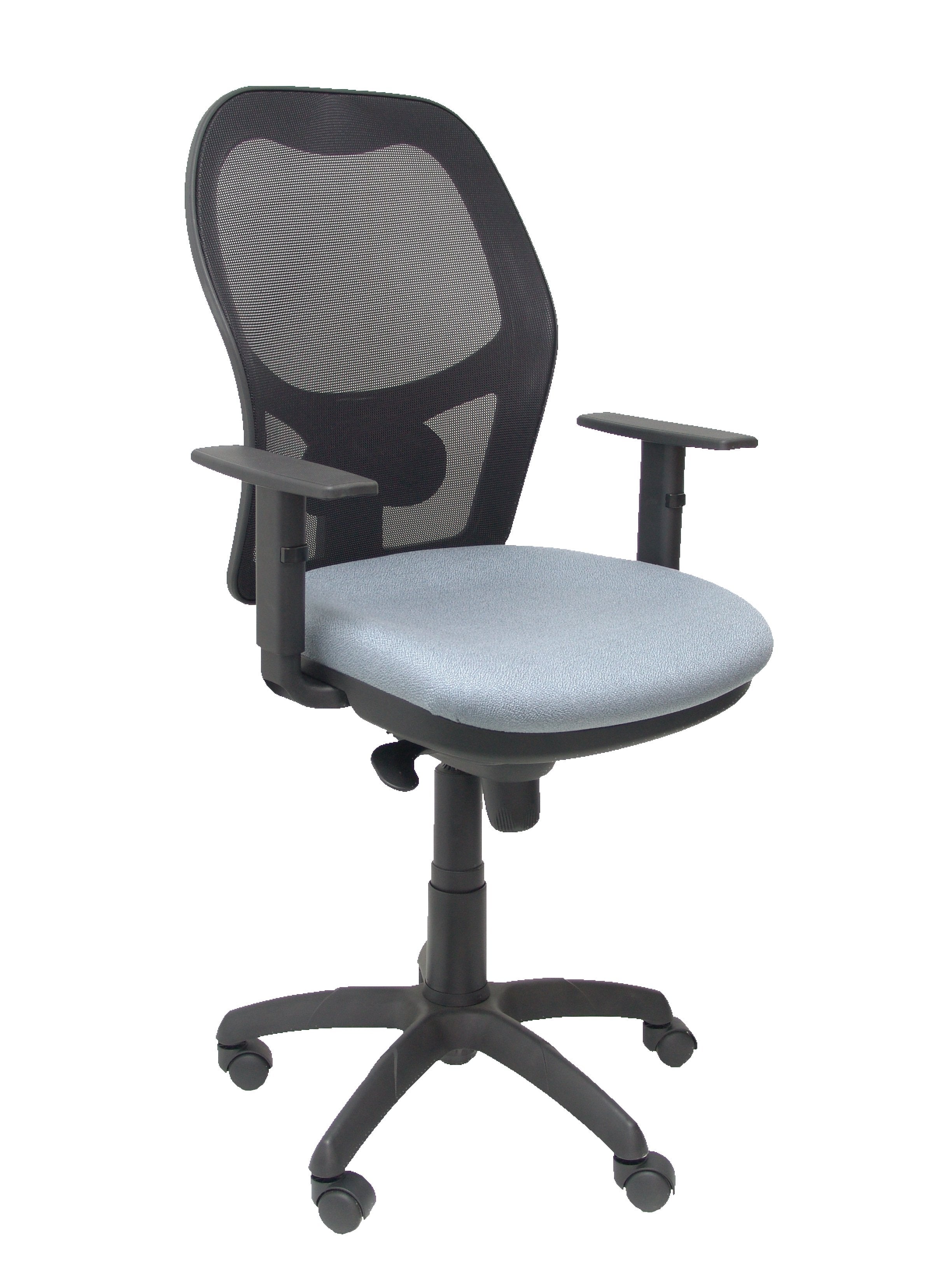 Silla Jorquera Malla Negra Asiento Bali Gris Clar