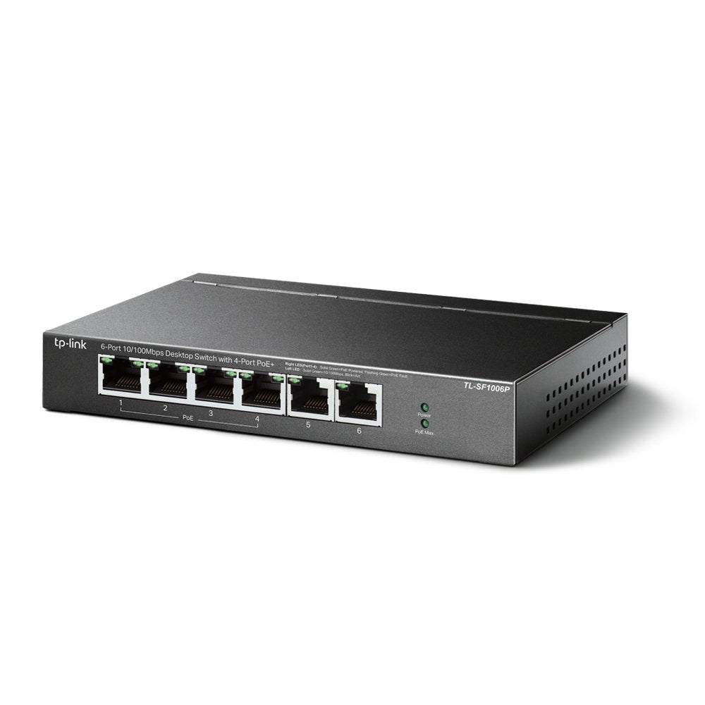 EAN 6935364030933 - TP-Link TL-SF1006P switch No administrado Fast Ethernet (10/100) Energía sobre Ethernet (PoE) Negro imagen 2