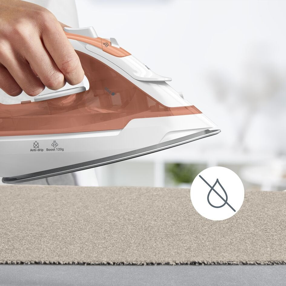 EAN 3121040092729 - Tefal Virtuo 30 FV2C40E0 plancha Plancha vapor-seco Suela de cerámica 2000 W Durazno, Blanco imagen 9