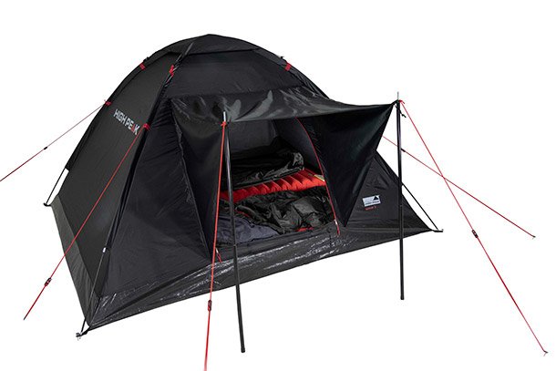 High Peak Beaver 3 Negro, Rojo Tienda Tipo Pirámide