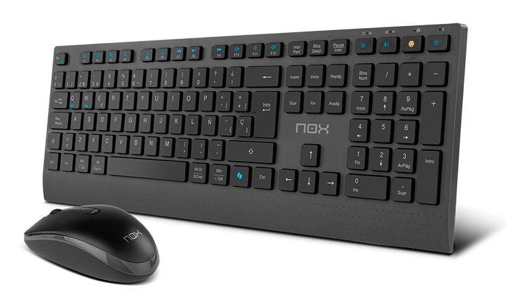 Teclado Español + Raton Nox Lite Duo Inalambrico Es Negro