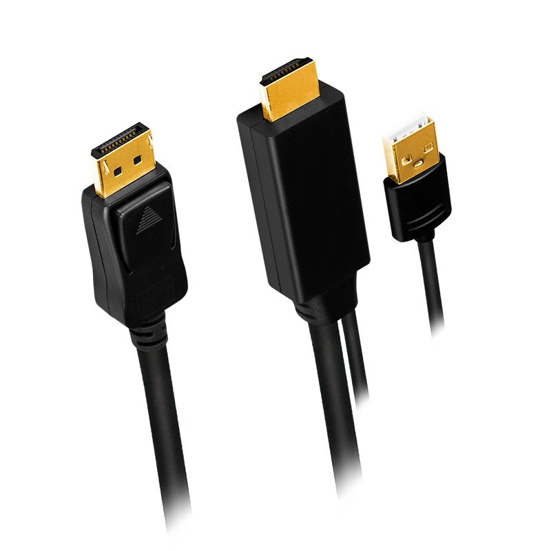 Cable Adaptador Hdmi A 1.4 A Displayport 1.2 4k 30hz 2m