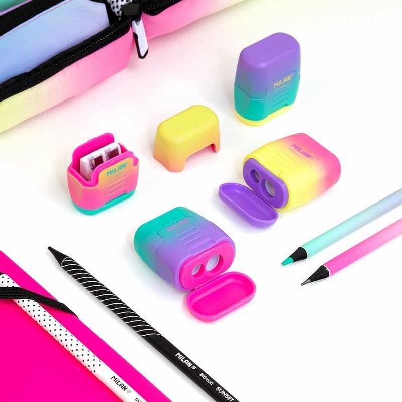 EAN 8411574084235 - Milan 20166224SN sacapuntas Sacapuntas manual Verde, Rosa, Violeta, Amarillo imagen 4