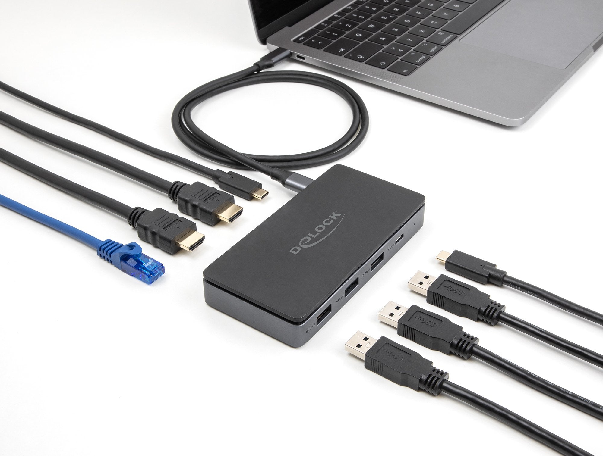 Delock 88271 Estación De Acoplamiento Usb Type-C 4k - Dual Hdmi Mst / Usb / Gigabit Lan / Pd 3.0 85 W