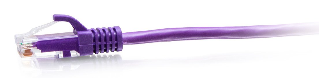C2g 5ft (1.5m) Cat6a Snagless Unshielded (Utp) Slim Ethernet Network Patch Cable Purple Cable De Interconexión Rj-45 (M) A Rj-45 (M) 1.5 M 4.8 Mm Utp Cat 6a Moldeado Sin Enganches Púrpura