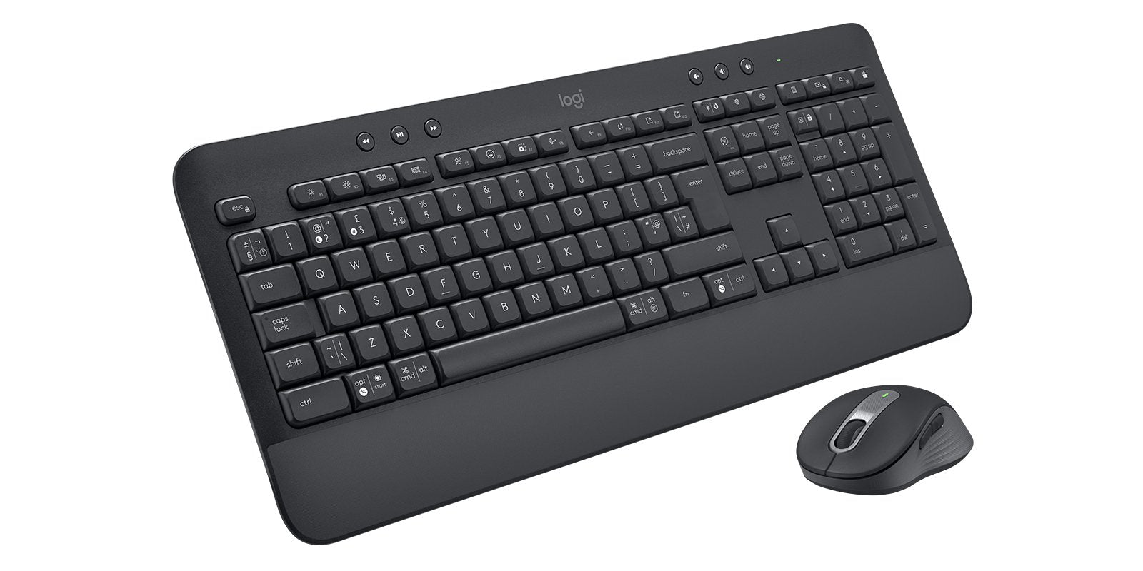 Teclado Inglés + Ratón Logitech Signature Mk650 Bluetooth Qwerty Internacional Grafito