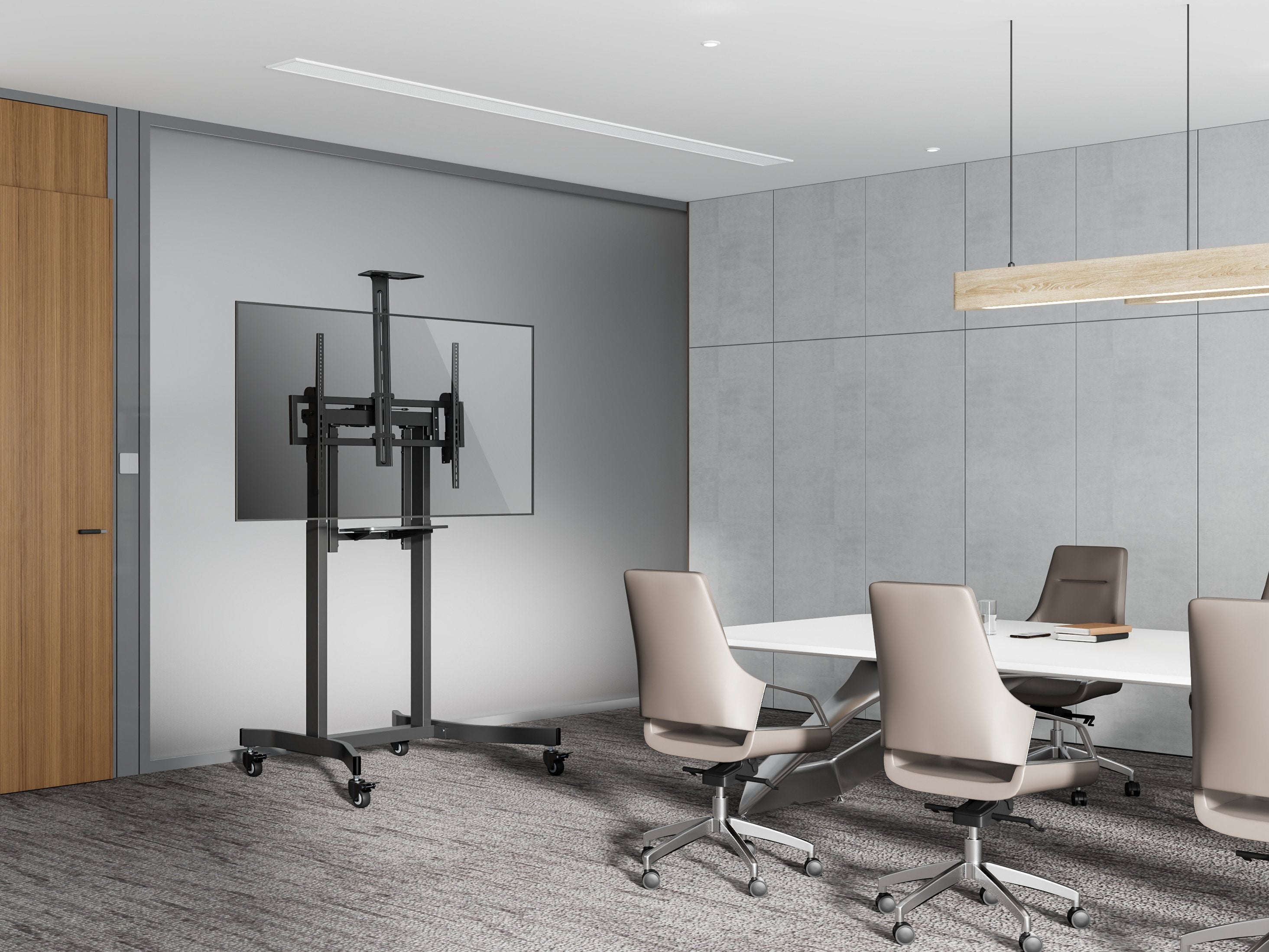 Soporte De Suelo Motorizado Equip 650633 Pantalla 55"-100" Orientable Vesa Max 800x600 Max120kg