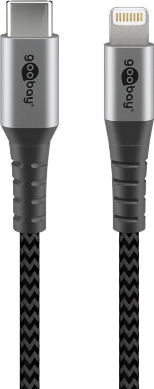EAN 4040849492716 - Goobay 49271 cable de conector Lightning 1 m Negro, Gris imagen 1