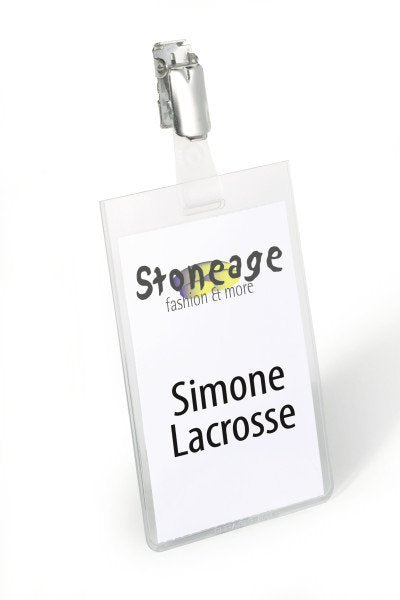 Durable Portanombres Para Identificación 90x60mm Con Clip Giratorio Pack 25 Ud