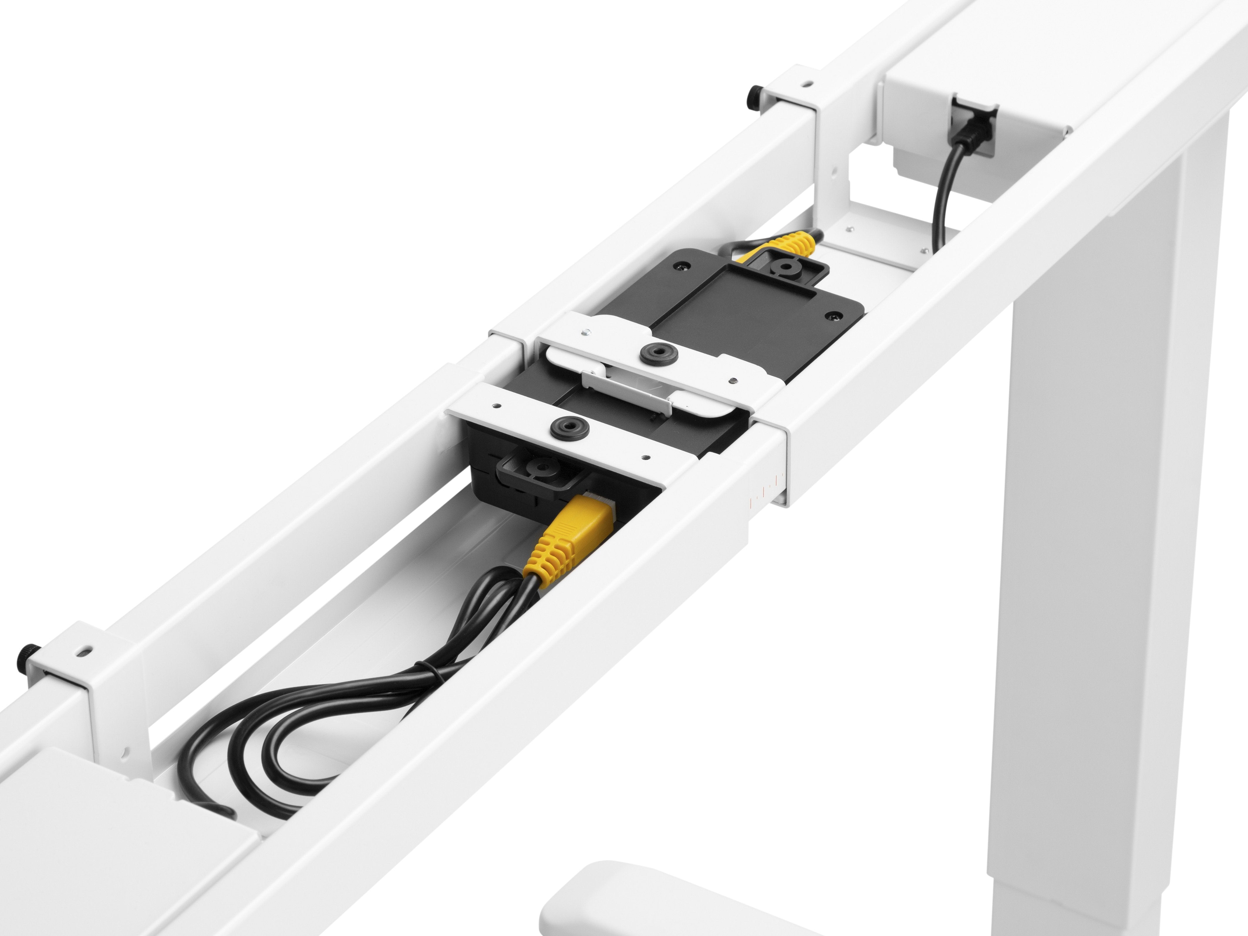 Mesa Electrica Ergonomica Altura Regulable Motor Dual Sin Tablero Color Estructura Blanca Control Tactil Altura Desde 620mm-1280mm