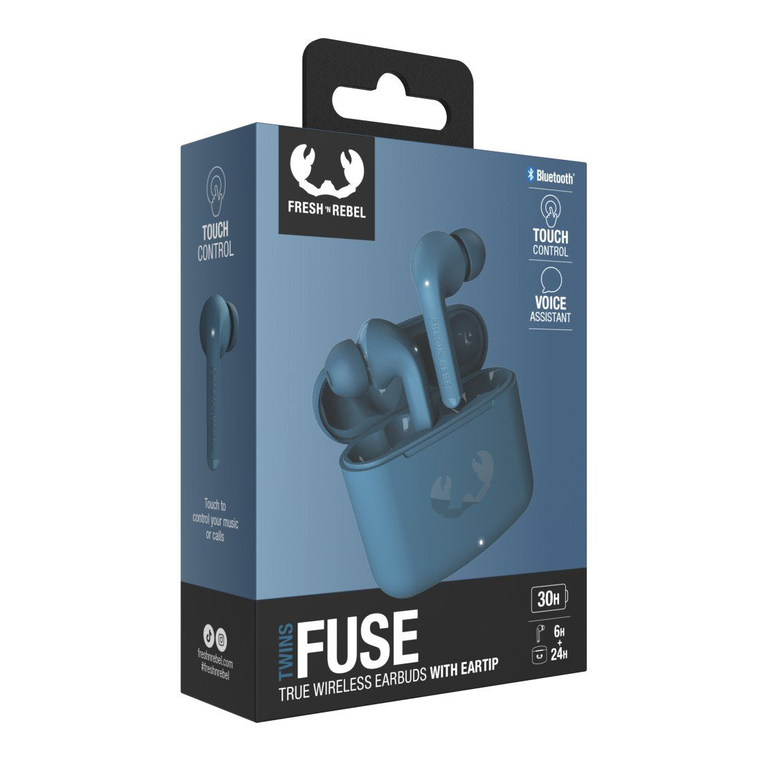 Auriculares Fresh 'N Rebel Twins Fuse True Wireless Stereo (Tws) Uso Diario Bluetooth Azul