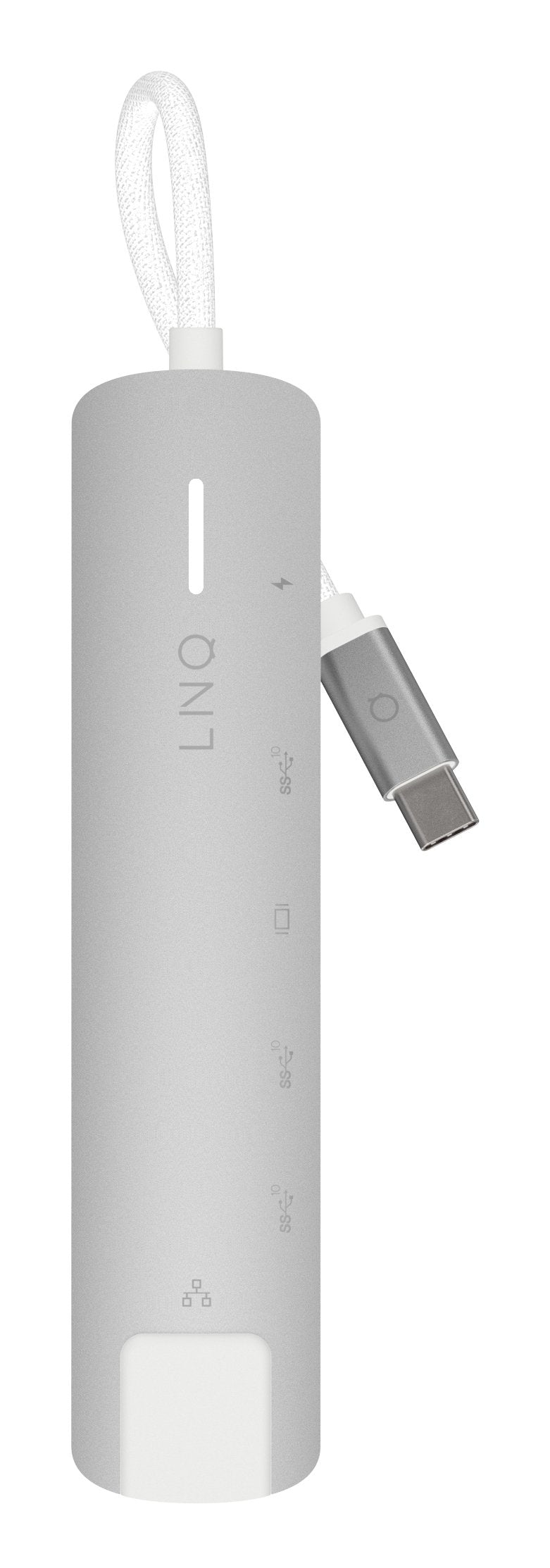 Hub 6 Puertos Pro Usb-C 140w Gris Linq Usb-C/ 1xusb3.2, 1xhdmi, 1xusb-C Pd Hasta 140w, 2xusb-C, 1xrj45 2,5gbps