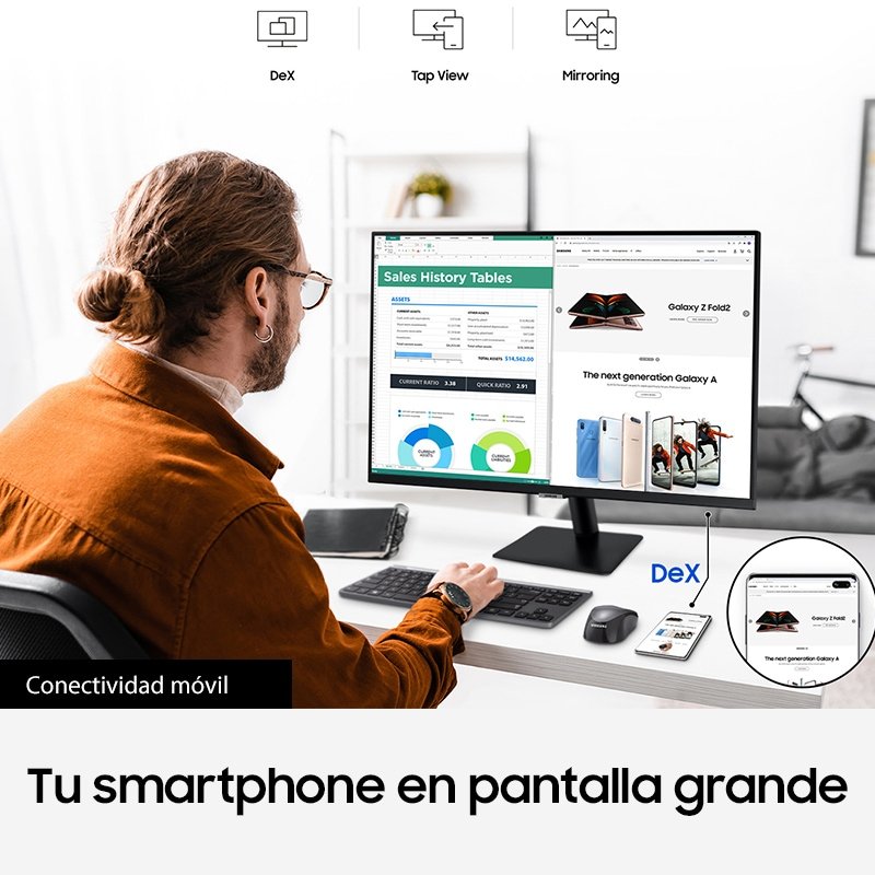 Monitor Samsung Ls27am500nr 27" Va Fhd 1920x1080 16:9 1000:1 250cd/M2 60hz Hdmi