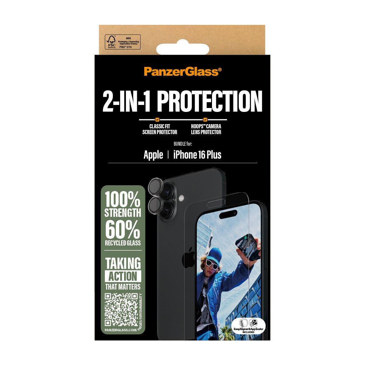 EAN 5715685011337 - PanzerGlass ® 2-in-1 Bundle iPhone 16 Plus Protector de pantalla Apple 1 pieza(s) imagen 3