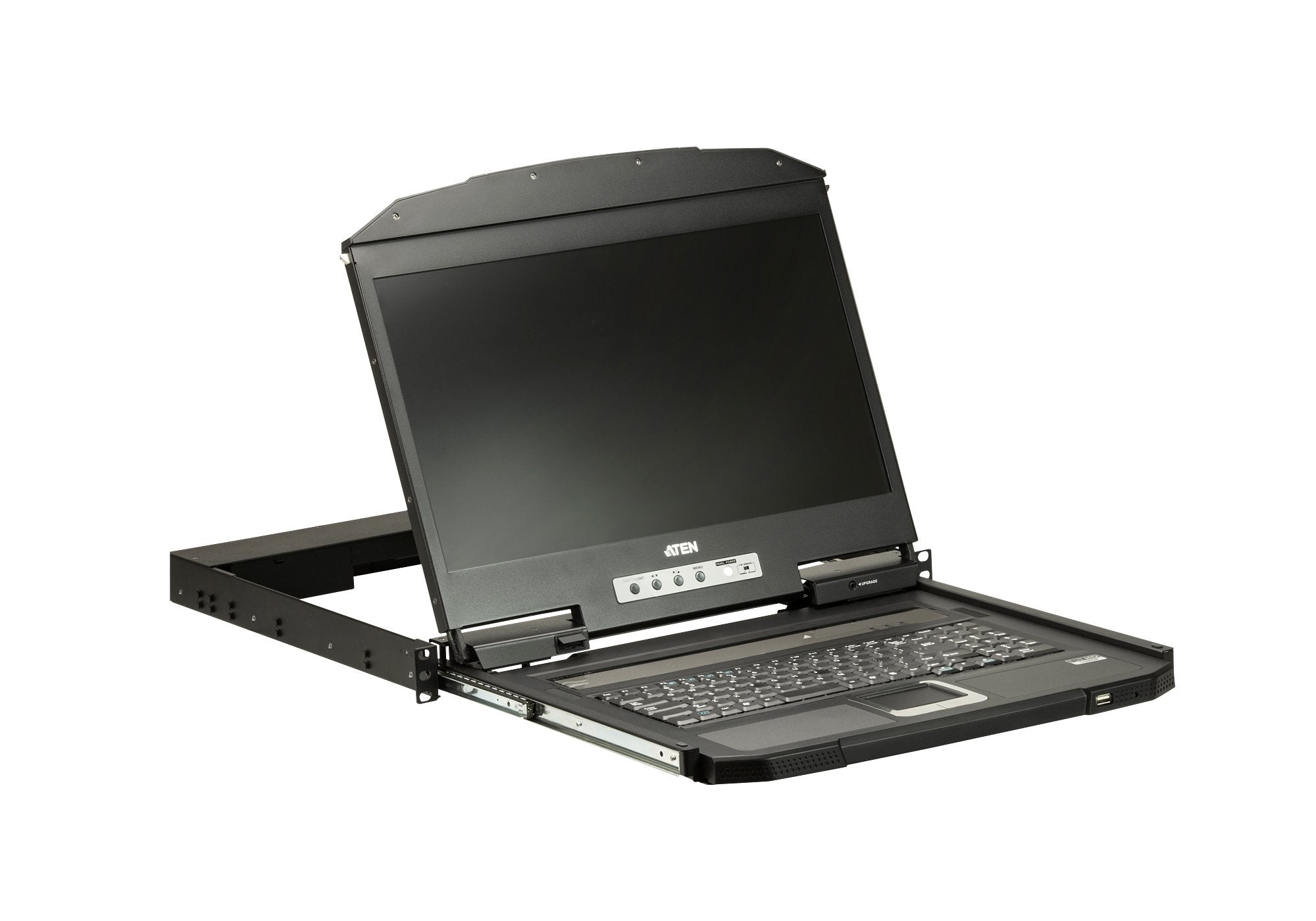 Aten Consola Lcd Panorámica Single Rail De Fondo Reducido (Hdmi, Usb)