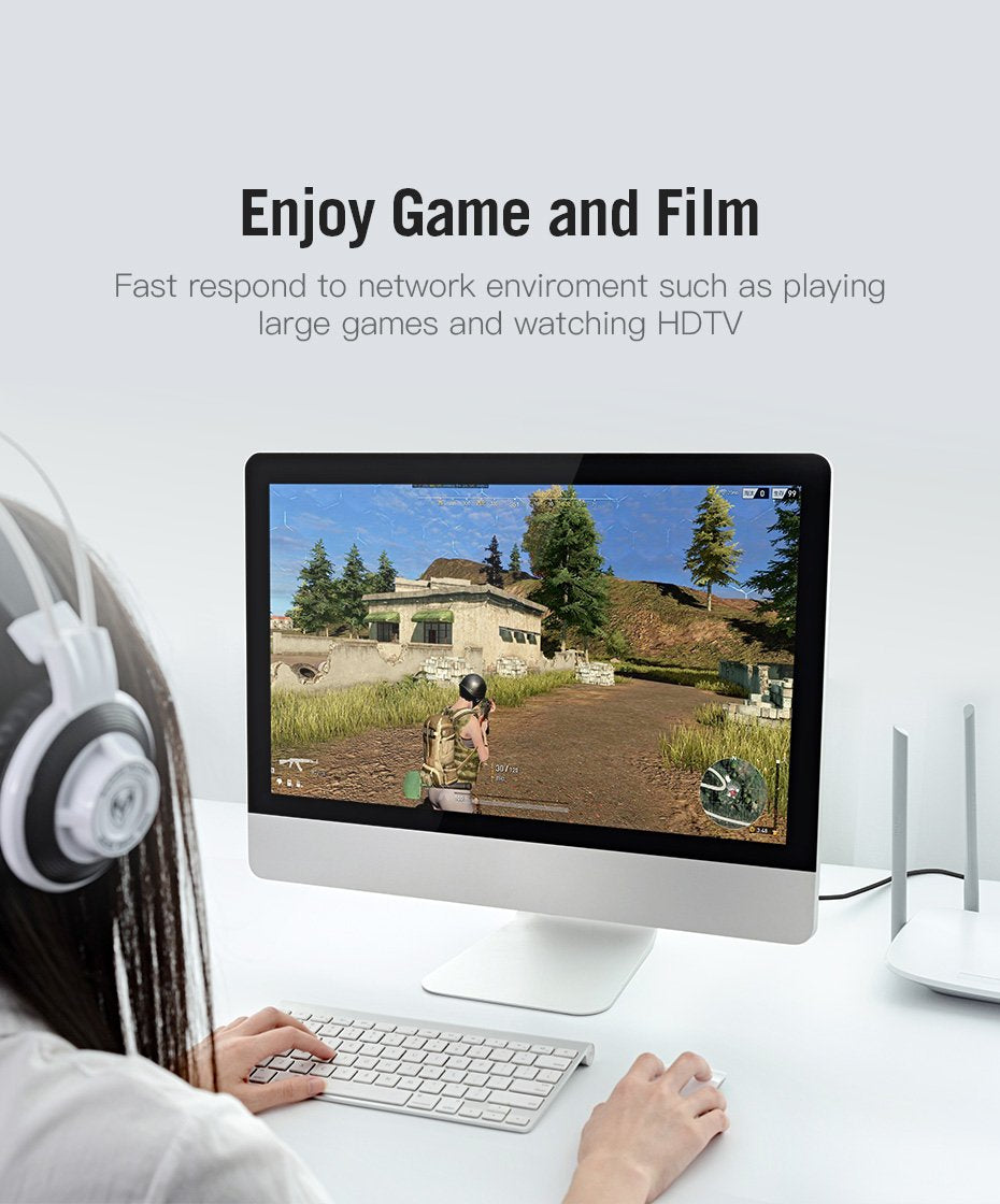 Cable De Red Rj45 Sftp Vention Icdbf Cat7 1m Negro