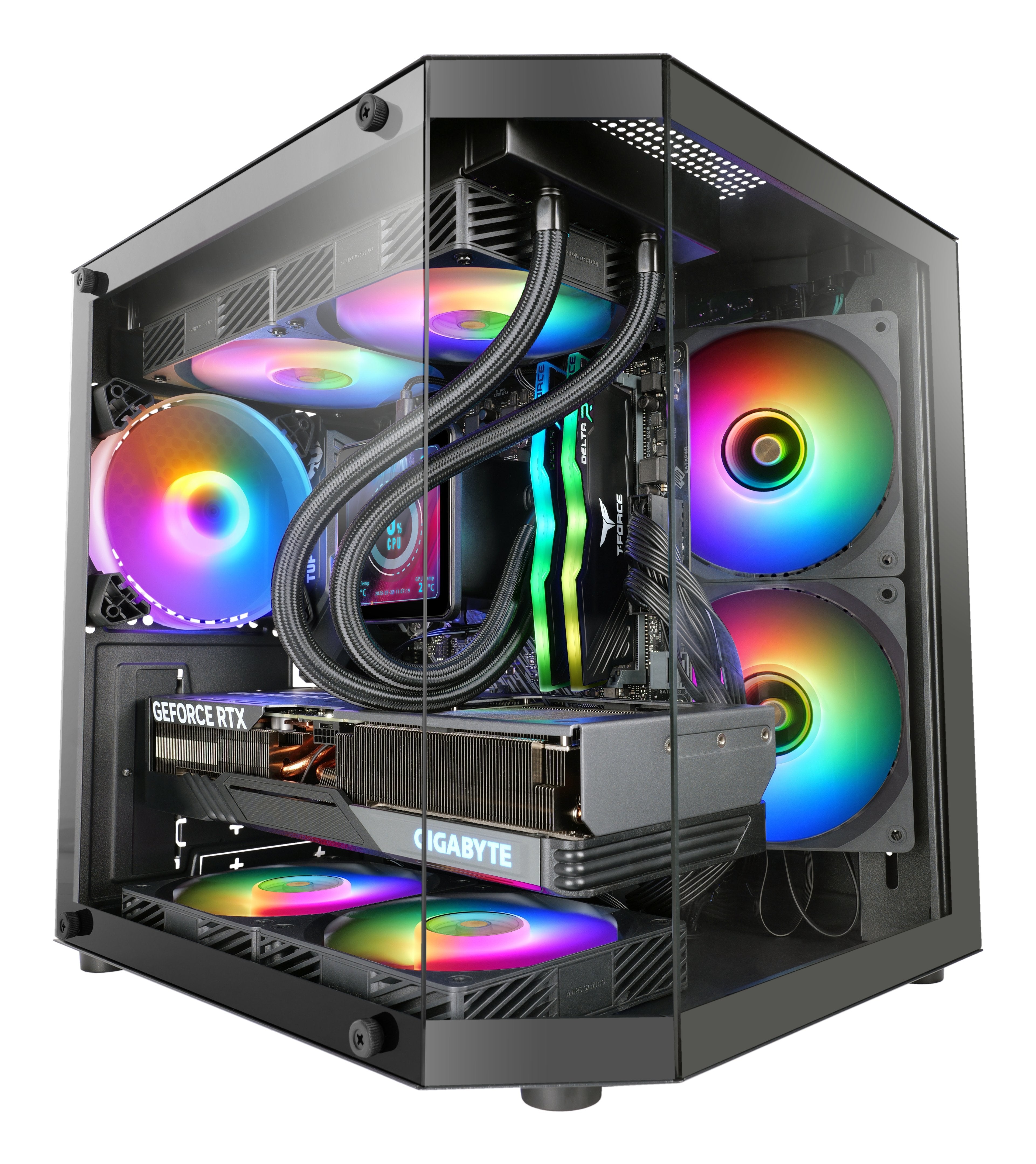 Caja Minitorre Atx Mc-3tlite Negro Mars Gaming 337×276×342 Mm / 3.5 Kg / Cristal Templado / Rgb Fijo / Microatx - Mini-Itx / Usb3.0 + Usb2.0 / 275 Mm Vga / Hasta 7 Ventiladores