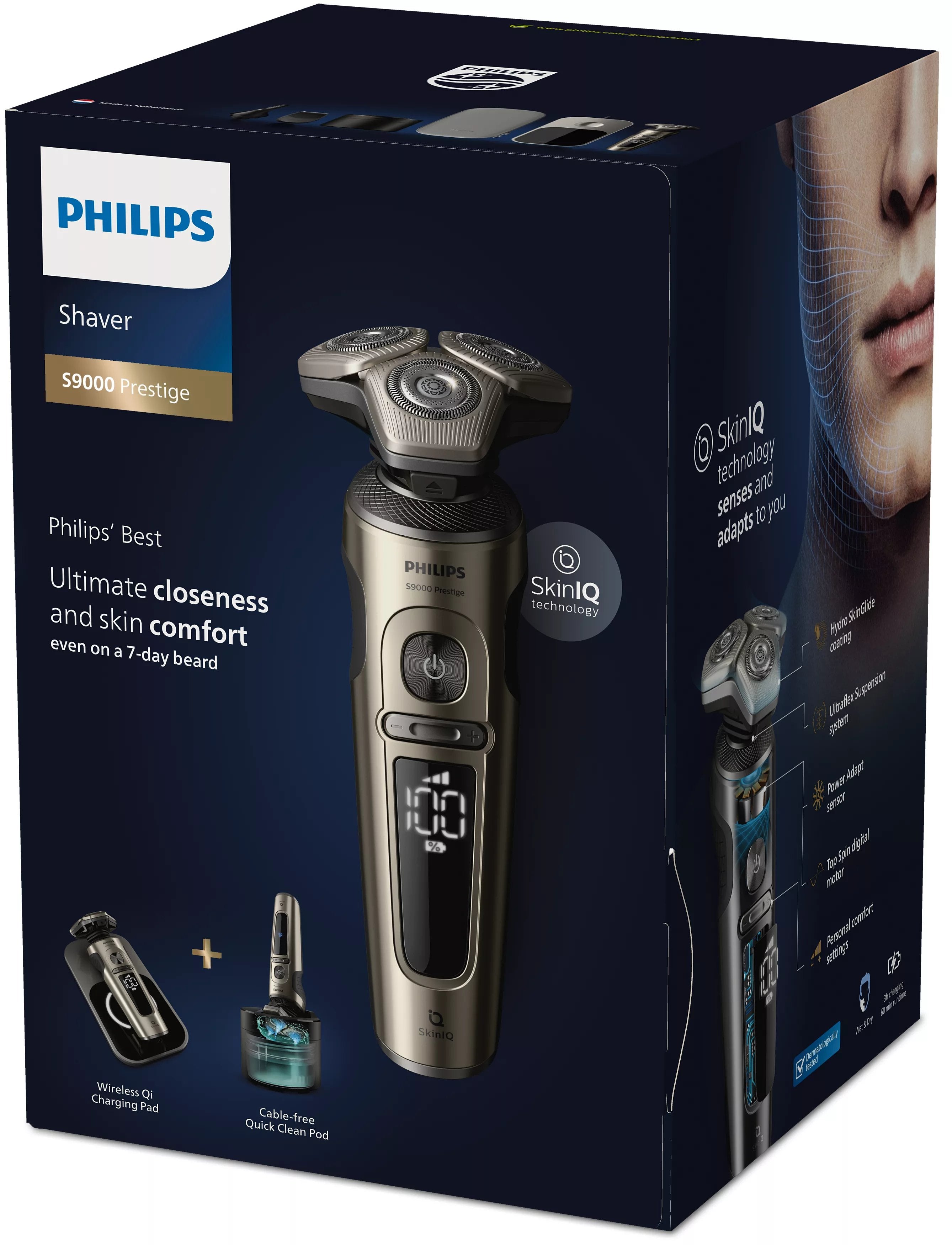EAN 8720689004350 - Philips SP9883/36 afeitadora Máquina de afeitar de rotación Recortadora Gris imagen 4