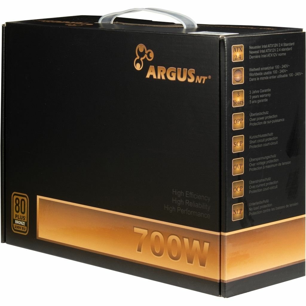 EAN 4260455645263 - Inter-Tech ArgusNT BPS-700 unidad de fuente de alimentación 700 W 20+4 pin ATX ATX Negro imagen 5