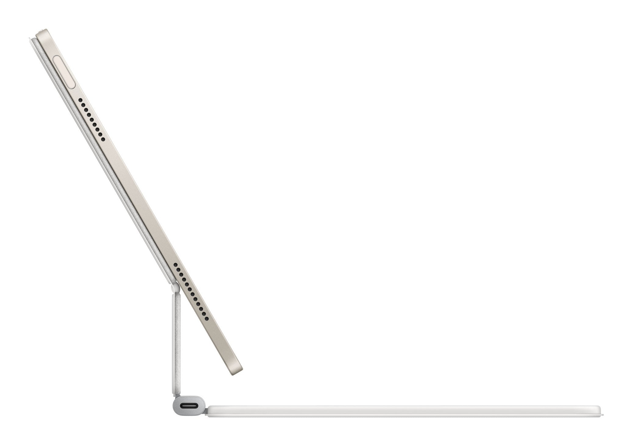 Teclado Magic De Apple Para El Aire Ipad De 11 "(M3), Teclado Blanco, Diseño De Ee. Uu., Mecánica De Tijera Mdfv4lb/A